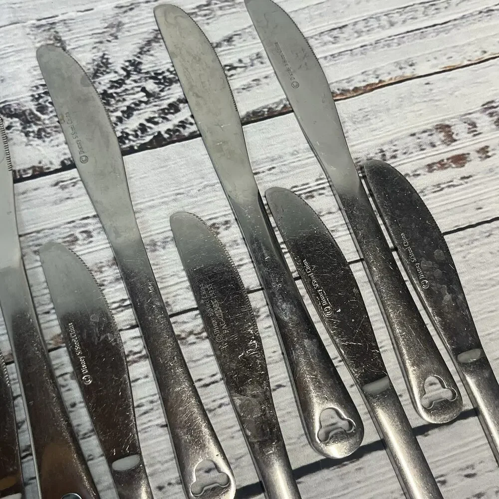 16pc Set of Disney Mickey Mouse Table Knives Stainless Steel Silverware Dinner